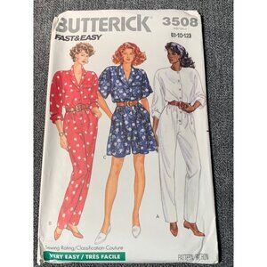 Butterick 3508 Misses Jumpsuit Sewing Pattern 8-10-12 - uncut